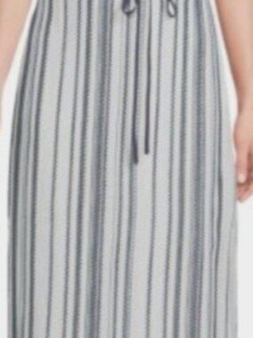 Sam Edelman Stripe Midi Dress NCWT Sleeveless Tie Waist Summer Resort Women L